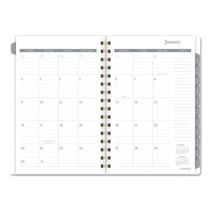 Mackenzie Weekly-monthly Planner, 8.5 X 5.5, Black-white Geo, 2022