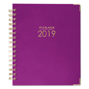 ESAAG609980559 - HARMONY WEEKLY-MONTHLY HARDCOVER PLANNER, 6 7-8 X 8 3-4, BERRY, 2019