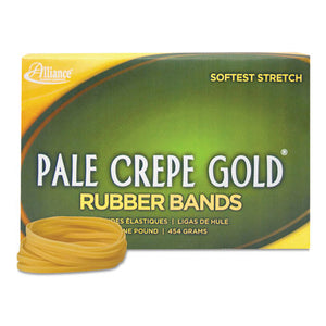 ESALL21405 - Pale Crepe Gold Rubber Bands, Sz. 117b, 7 X 1-8, 1lb Box