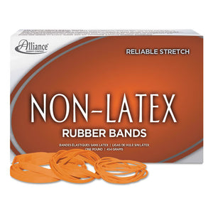 ESALL37646 - Non-Latex Rubber Bands, Sz. 64, Orange, 3 1-2 X 1-4, 380 Bands-1lb Box