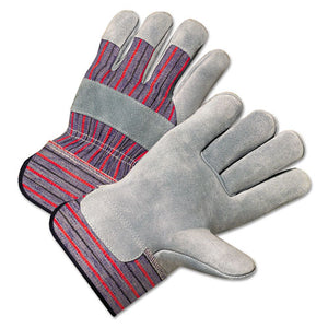 ESANR2100 - 2000 Series Leather Palm Gloves, Gray-red, Large, 12 Pairs