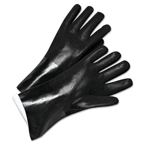 ESANR7400 - Pvc-Coated Jersey-Lined Gloves, 14 In. Long, Black, Men's