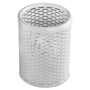 ESAOPART20005WH - Urban Collection Punched Metal Pencil Cup, 3 1-2 X 4 1-2, White
