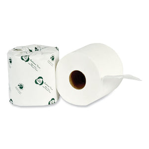 Recycled Two-ply Standard Toilet Paper, Septic Safe, White, 4" Wide, 500 Sheets-roll, 80 Rolls-carton