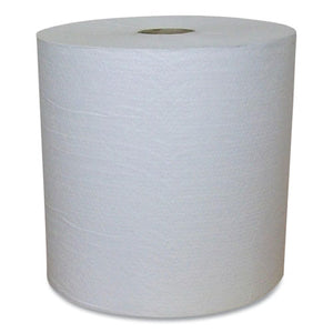 Recycled Hardwound Paper Towels, 1-ply, 1.8 Core, 7.88 X 800 Ft, White, 6 Rolls-carton