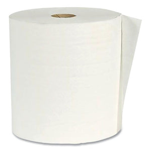 Hardwound Paper Towel Roll, Virgin Paper, 1-ply, 7.88" X 800 Ft, White, 6-carton