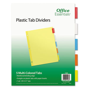 ESAVE11465 - Plastic Insertable Dividers, 5-Tab, Letter