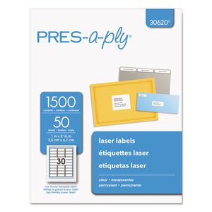 ESAVE30620 - Laser Address Labels, 1 X 2 5-8, Clear, 1500-box