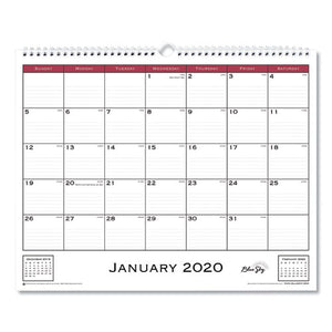 Classic Red Wall Calendar, 12 X 17, 2021