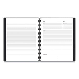 Aligned Business Notebook, Narrow Rule, Black Cover, 11 X 8.5, 78 Sheets