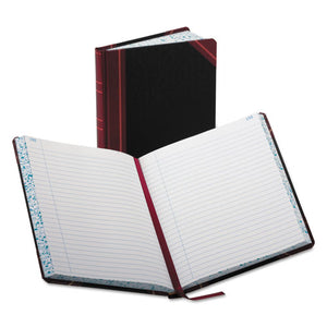 ESBOR38300R - Record-account Book, Record Rule, Black-red, 300 Pages, 9 5-8 X 7 5-8