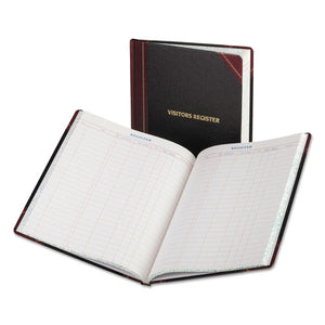 ESBOR806 - Visitor Register Book, Black-red Hardcover, 150 Pages, 10 7-8 X 14 1-8