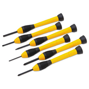 ESBOS66052 - 6-Piece Precision Screwdriver Set, Black-yellow
