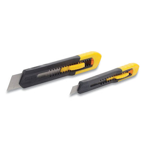 Two-pack Quick Point Snap Off Blade Utility Knife, 9 Mm And 18 Mm, Yellow-black