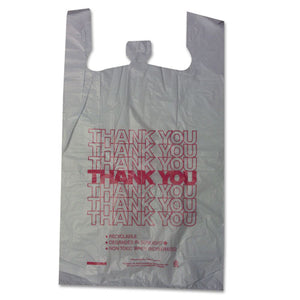 ESBPC18830THYOU - Thank You High-Density Shopping Bags, 18w X 8d X 30h, White, 500-carton