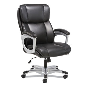 3-fifteen Executive High-back Chair, Supports Up To 225 Lbs., Black Seat-black Back, Aluminum Base