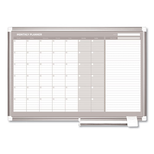 ESBVCGA0397830 Monthly Planner, 36x24, Silver Frame D2 Distributors LLC