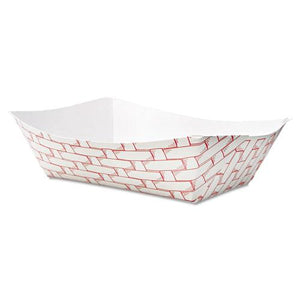ESBWK30LAG300 - Paper Food Baskets, 3lb Capacity, Red-white, 500-carton