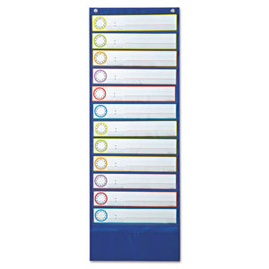 ESCDP158031 - Deluxe Scheduling Pocket Chart, 12 Pockets, 13 X 36