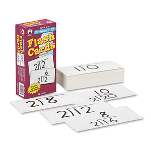 ESCDPCD3929 - Flash Cards, Division Facts 0-12, 3w X 6h, 93-pack