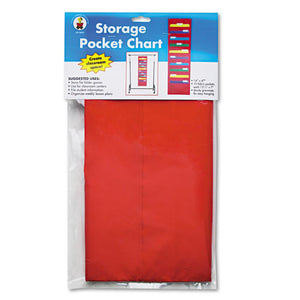 ESCDPCD5653 - Storage Pocket Chart With 10 13 1-2 X 7 Pockets, Hanger Grommets, 14 X 47