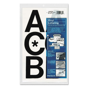 ESCHA01070 - Press-On Vinyl Uppercase Letters, Self Adhesive, Black, 3"h, 50-pack