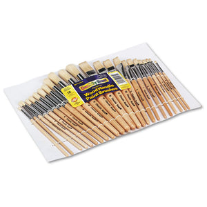 ESCKC5172 - Preschool Brush Set, Sizes 1-12, Natural Bristle, Flat; Round, 24-set