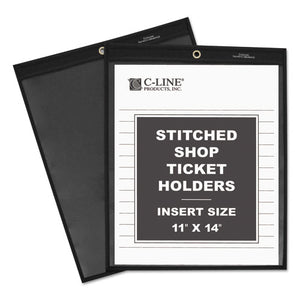 ESCLI45114 - SHOP TICKET HOLDERS, STITCHED, ONE SIDE CLEAR, 75 SHEETS, 11 X 14, 25-BX