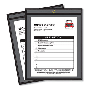 ESCLI45911 - SHOP TICKET HOLDERS, STITCHED, ONE SIDE CLEAR, 50 SHEETS, 8 1-2 X 11, 25-BOX