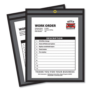 ESCLI45912 - SHOP TICKET HOLDERS, STITCHED, ONE SIDE CLEAR, 75 SHEETS, 9 X 12, 25-BOX