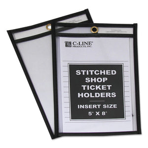 ESCLI46058 - SHOP TICKET HOLDERS, STITCHED, BOTH SIDES CLEAR, 25 SHEETS, 5 X 8, 25-BOX