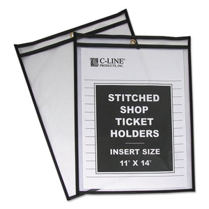 ESCLI46114 - SHOP TICKET HOLDERS, STITCHED, BOTH SIDES CLEAR, 75 SHEETS, 11 X 14, 25-BOX