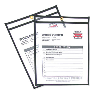 ESCLI46912 - SHOP TICKET HOLDERS, STITCHED, BOTH SIDES CLEAR, 75 SHEETS, 9 X 12, 25-BOX