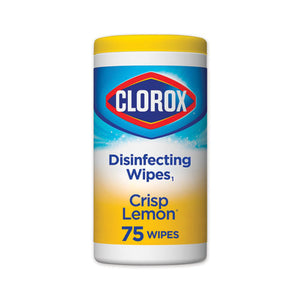 Disinfecting Wipes, 7 X 7 3-4, Crisp Lemon, 75-canister