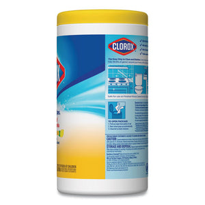 Disinfecting Wipes, 7 X 7 3-4, Crisp Lemon, 75-canister