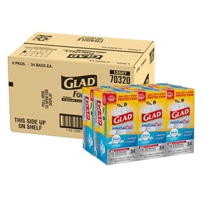 ESCLO70320 - Forceflex Odorshield Bags, Fresh Clean, 13gal, White, 34-box, 6 Boxes-carton