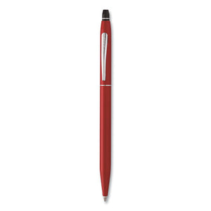 Click Ballpoint Pen, Retractable, Medium 0.7 Mm, Black Ink, Red Barrel