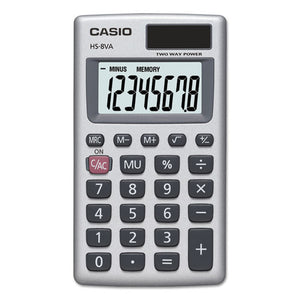ESCSOHS8VA - Hs-8va Handheld Calculator, 8-Digit Lcd, Silver