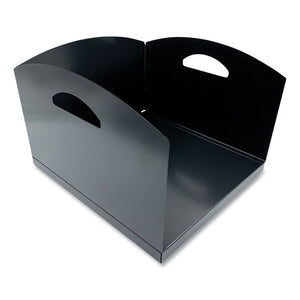 Steel Horizontal File Organizer, 1 Section, Letter Size Files, 12 X 11 X 8, Black