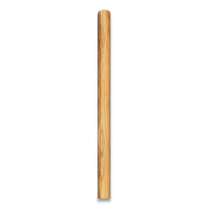 Push Broom Handle With Metal Thread, Wood, 60" Handle, Natural