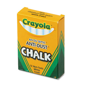 ESCYO501402 - Nontoxic Anti-Dust Chalk, White, 12 Sticks-box