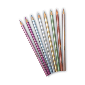 Metallic Colors Pencil Set, Assorted Metallic Lead-barrel Colors, 8-pack