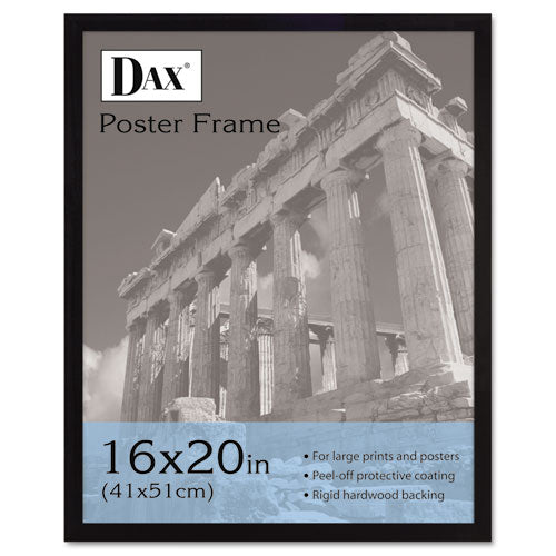 ESDAX2860V2X Flat Face Wood Poster Frame, Clear Plastic Window, 16 X