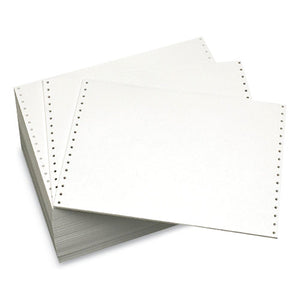 Continuous Feed Computer Paper, 1-part, 18 Lb, 8.5 X 12, White, 4,000-carton