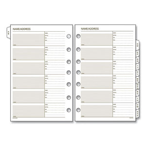 Telephone-address 1-12-cut A-z Tab Refill, 7-hole Punched, 8.5 X 5.5, 12 Sheets