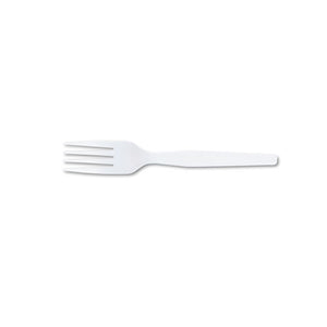 ESDXEFM207CT - Plastic Cutlery, Heavy Mediumweight Fork, 1000 Carton