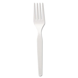 ESDXEFM217 - Plastic Cutlery, Heavy Mediumweight Forks, White, 1000-carton
