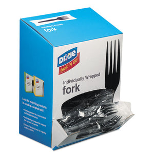 ESDXEFM5W540PK - Grab'n Go Wrapped Cutlery, Forks, Black, 90-box