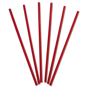 ESDXEGW104 - Wrapped Giant Straws, 10 1-4", Polypropylene, Red, 300-box, 4 Boxes-carton