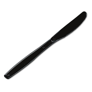 ESDXEKH517 - Plastic Cutlery, Heavyweight Knives, Black, 1000-carton